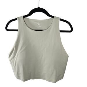 Alpine Design Cream Ribbed Sports Padded Bra Crop Tank XXL